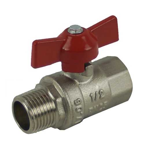 [BBV12MF] 1/2 inch  MF Brass Ballvalve